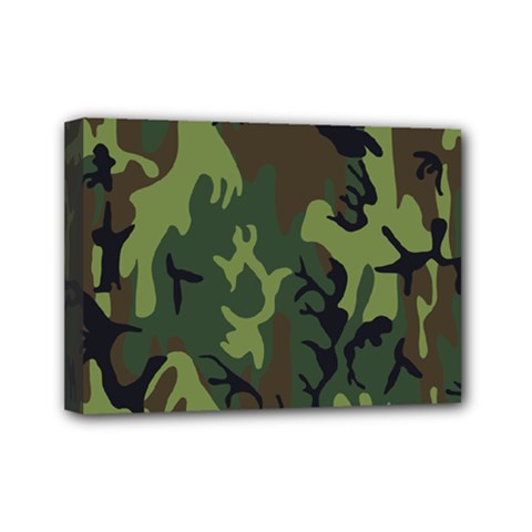 Military Camouflage Pattern Mini Canvas 7  X 5  by BangZart