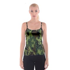 Military Camouflage Pattern Spaghetti Strap Top