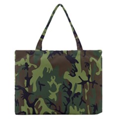 Military Camouflage Pattern Medium Zipper Tote Bag by BangZart