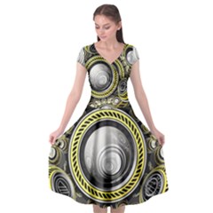 A Cautionary Fractal Cake Baked For Glados Herself Cap Sleeve Wrap Front Dress by jayaprime