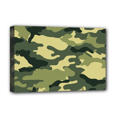 Camouflage Camo Pattern Deluxe Canvas 18  X 12   by BangZart