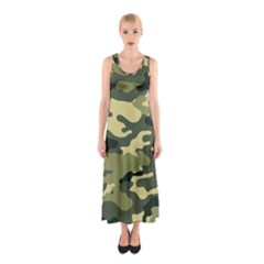 Camouflage Camo Pattern Sleeveless Maxi Dress by BangZart