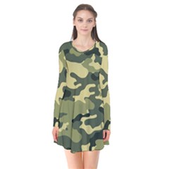 Camouflage Camo Pattern Flare Dress