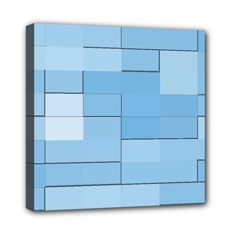 Blue Squares Iphone 5 Wallpaper Mini Canvas 8  X 8  by BangZart