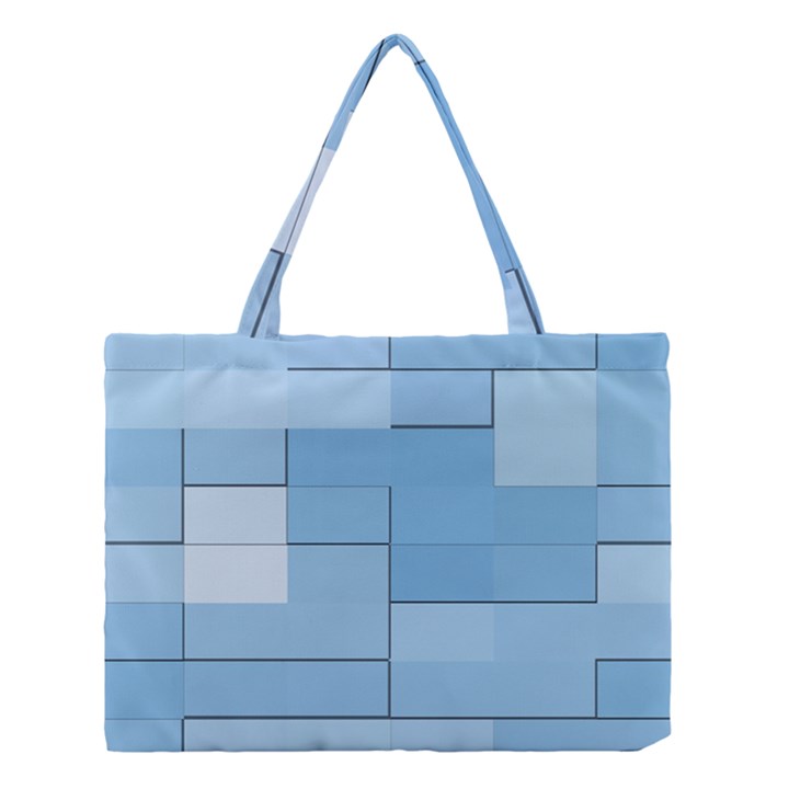 Blue Squares Iphone 5 Wallpaper Medium Tote Bag