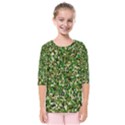 Camo Pattern Kids  Quarter Sleeve Raglan Tee View1