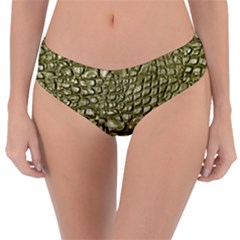 Aligator Skin Reversible Classic Bikini Bottoms by BangZart