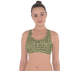 Aligator Skin Cross String Back Sports Bra