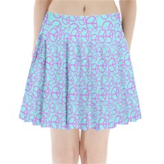 Peace Sign Backgrounds Pleated Mini Skirt