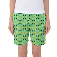 Alien Pattern Women s Basketball Shorts