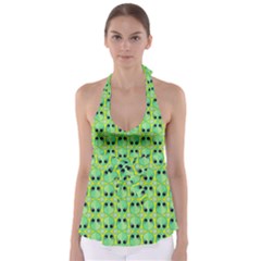 Alien Pattern Babydoll Tankini Top