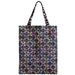 Peace Pattern Zipper Classic Tote Bag