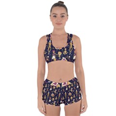 Alien Surface Pattern Racerback Boyleg Bikini Set