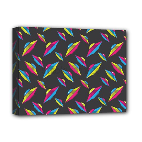 Alien Patterns Vector Graphic Deluxe Canvas 16  X 12   by BangZart