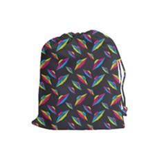 Alien Patterns Vector Graphic Drawstring Pouches (large) 