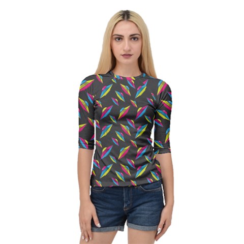 Alien Patterns Vector Graphic Quarter Sleeve Tee by BangZart