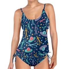 Alien Pattern Blue Tankini by BangZart