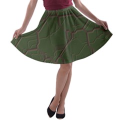 Alien Wires Texture A-line Skater Skirt