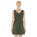 Alien Wires Texture V-Neck Sleeveless Skater Dress View2