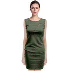 Alien Wires Texture Classic Sleeveless Midi Dress