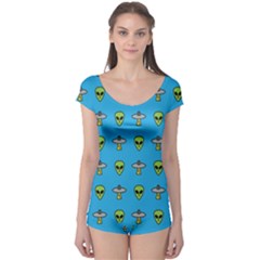 Alien Pattern Boyleg Leotard 