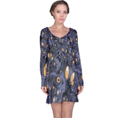 Monster Cover Pattern Long Sleeve Nightdress by BangZart