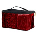 Red Background Patchwork Flowers Cosmetic Storage Case View3