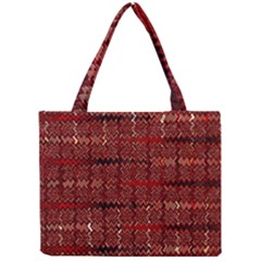 Rust Red Zig Zag Pattern Mini Tote Bag