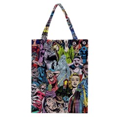 Vintage Horror Collage Pattern Classic Tote Bag by BangZart