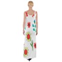 Flowers Fabric Design Maxi Thigh Split Dress View2