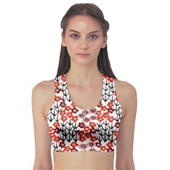 Simple Japanese Patterns Sports Bra