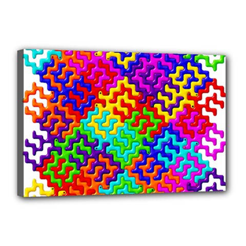 3d Fsm Tessellation Pattern Canvas 18  X 12  by BangZart