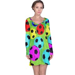 Balls Colors Long Sleeve Nightdress