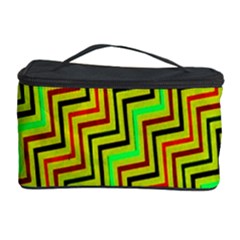 Green Red Brown Zig Zag Background Cosmetic Storage Case