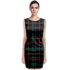 Tartan Plaid Pattern Classic Sleeveless Midi Dress