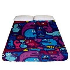 Hipster Pattern Animals And Tokyo Fitted Sheet (california King Size)