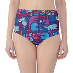 Hipster Pattern Animals And Tokyo High-waist Bikini Bottoms