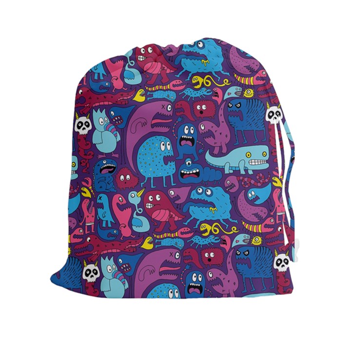 Hipster Pattern Animals And Tokyo Drawstring Pouches (XXL)