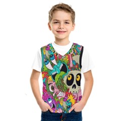 Crazy Illustrations & Funky Monster Pattern Kids  Sportswear by BangZart