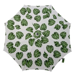 Leaf Pattern Seamless Background Hook Handle Umbrellas (medium)