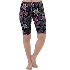 Flower Art Pattern Cropped Leggings 