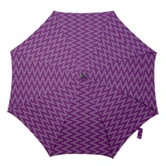 Zig Zag Background Purple Hook Handle Umbrellas (small)