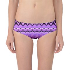 Purple Pink Zig Zag Pattern Classic Bikini Bottoms