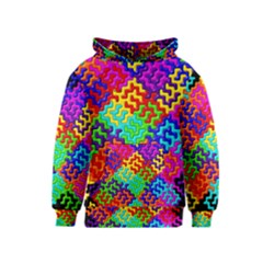 3d Fsm Tessellation Pattern Kids  Pullover Hoodie