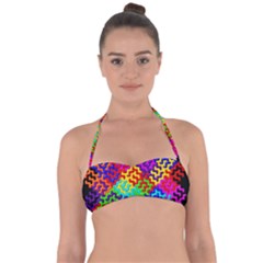 3d Fsm Tessellation Pattern Halter Bandeau Bikini Top