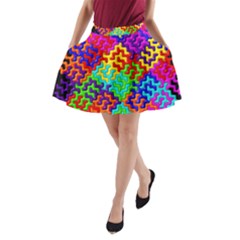 3d Fsm Tessellation Pattern A-line Pocket Skirt