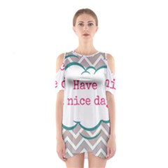 Have A Nice Day Shoulder Cutout One Piece by BangZart