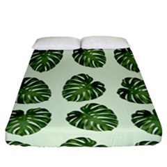 Leaf Pattern Seamless Background Fitted Sheet (california King Size)