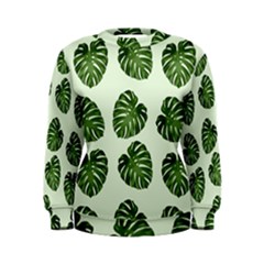 Leaf Pattern Seamless Background Women s Sweatshirt