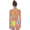 Floral Colorful Seasonal Banners Criss Cross Bikini Set View2